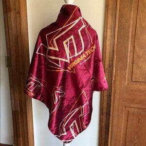 VIRGINIA TECH VT Rare Scarf 34" Square Polyester Hokie Maroon & Orange
